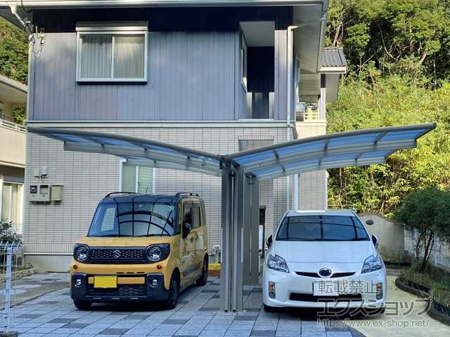 長崎県東彼杵郡川棚町ののカーポート レイナポートグラン Y合掌　積雪〜20cm対応 施工例