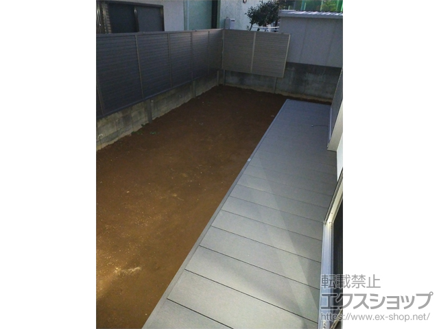 埼玉県さいたま市ののフェンス・柵 フェンスAB YM2型 横目隠し2 アルミ多段柱使用 施工例