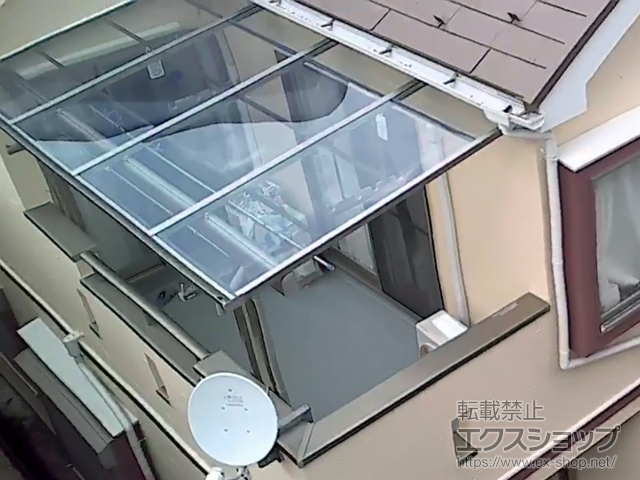 東京都日野市ののバルコニー・ベランダ屋根 スピーネ F型 屋根タイプ 単体 積雪〜20cm対応 施工例