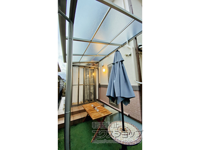 京都府京都市ののテラス屋根 ソラリア F型 テラスタイプ 単体 積雪〜20cm対応 施工例