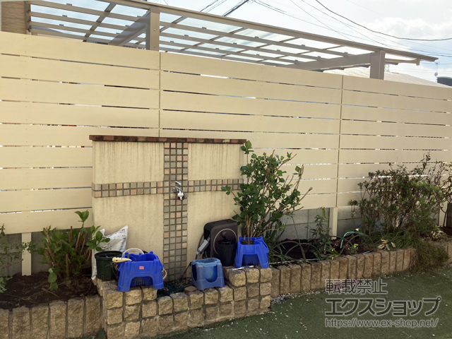 東京都調布市ののフェンス・柵 プラド/one ジョイント無し 　隙間10mm 板9段 施工例