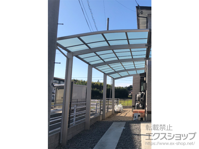 広島県東広島市ののカーポート レイナポートグラン 縦連棟　積雪〜20cm対応 施工例