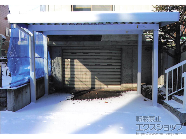 北海道札幌市ののカーポート ジーポートneo 角柱4本柱 積雪〜100cm対応 施工例