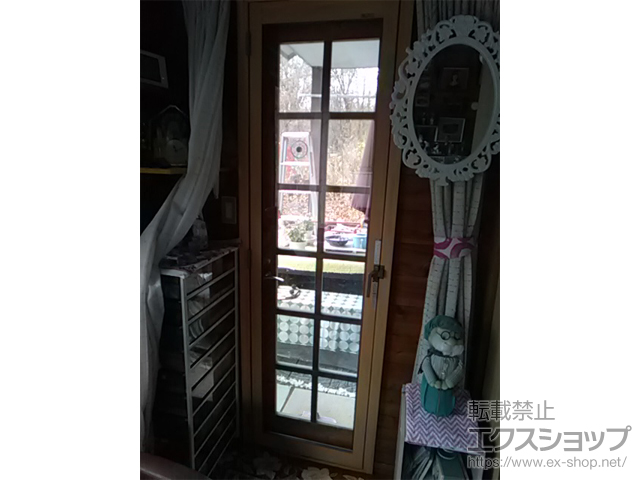 山梨県北杜市のの二重窓（内窓） インプラス テラスドア 外観右吊元 施工例