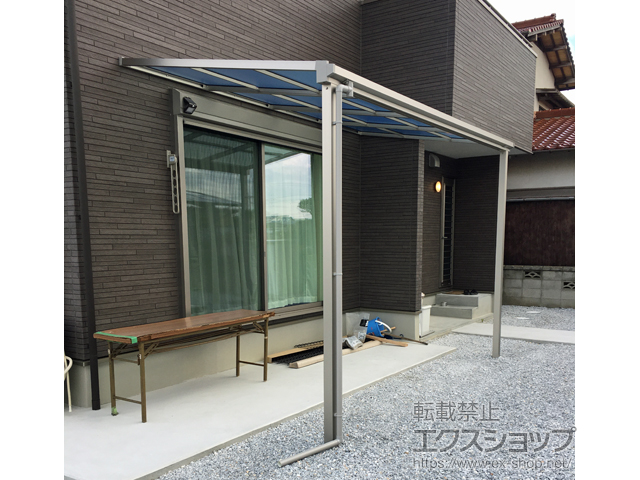 福岡県鞍手郡小竹町ののテラス屋根 ソラリア F型 テラスタイプ 単体 積雪〜20cm対応 施工例