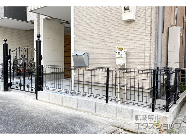 神奈川県川崎市ののフェンス・柵 ハイグリッドフェンスUF8型 フリーポールタイプ 施工例