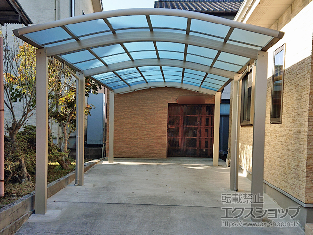 福島県いわき市ののカーポート レイナワンポートグラン 延長　積雪〜20cm対応 施工例