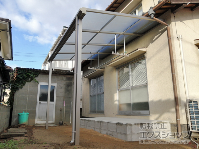 岡山県岡山市ののテラス屋根 ソラリア F型 テラスタイプ 単体 積雪〜20cm対応 施工例