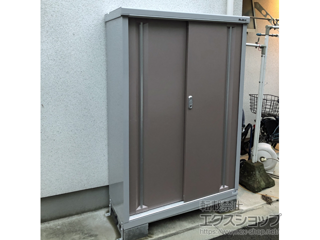 東京都品川区のの物置・屋外倉庫 シンプリー 一般型 1100×415×1603 MJX-114D-P-AR 施工例