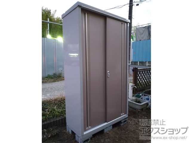 神奈川県茅ヶ崎市のの物置・屋外倉庫、ウッドデッキ、テラス屋根 シンプリー 一般型 1100×515×1903 MJX-115E-AR 施工例