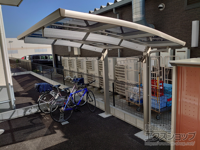 千葉県船橋市ののサイクルポート・駐輪場 プレシオスポート ミニ 積雪〜20cm対応 施工例