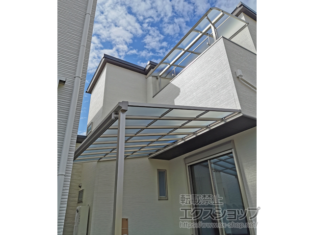 京都府宇治市ののテラス屋根 ソラリア F型 テラスタイプ 単体 積雪〜20cm対応 施工例