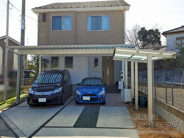 群馬県前橋市ののサイクルポート・駐輪場 エフルージュグランミニ ZERO サイクルポートタイプ 積雪〜20cm 施工例
