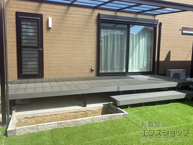 三重県津市ののウッドデッキ リウッドデッキ 200 施工例