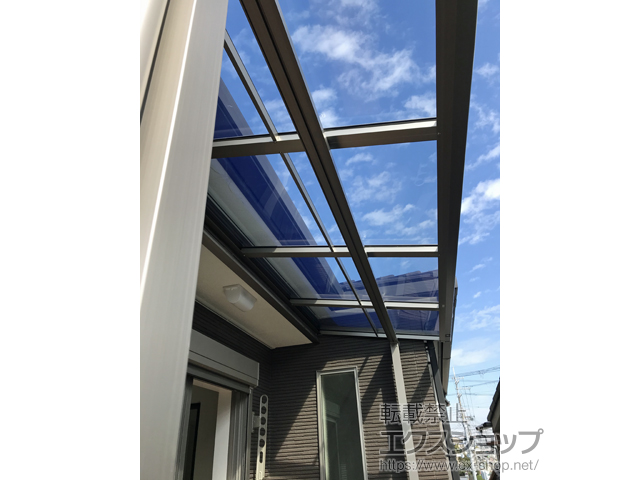 大阪府岸和田市ののバルコニー・ベランダ屋根 スピーネ F型 屋根タイプ 単体 積雪〜20cm対応 施工例