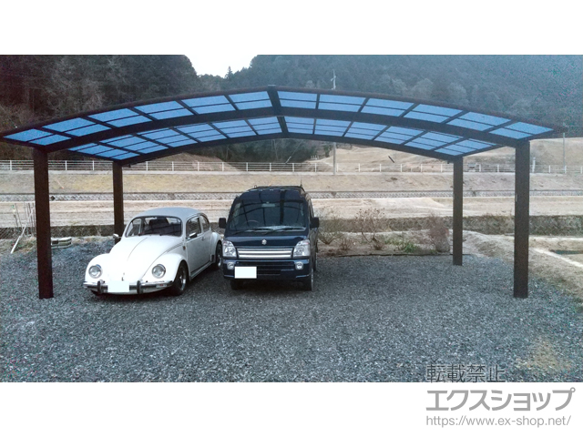 岡山県美作市ののカーポート レイナトリプルポートグラン　積雪〜20cm対応 施工例