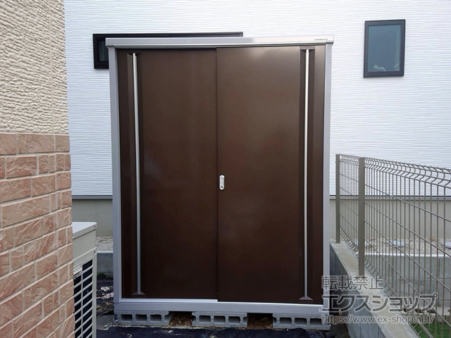 福岡県太宰府市のの物置・屋外倉庫 シンプリー 一般型 1520×905×1903 MJX-159E-P-TB 施工例