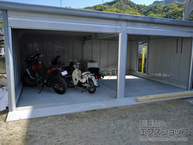 広島県呉市のイナバの倉庫・ガレージ ガレーディア 一般型 6260×4275×2360 スタンダード GRN-3142SL-2 施工例