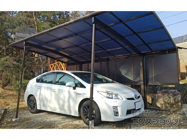 岐阜県中津川市ののカーポート プレシオスポート 積雪〜20cm対応 施工例