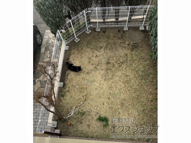 東京都町田市ののフェンス・柵 イーネットフェンス 3F型 自由柱施工 施工例