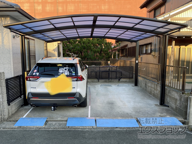 愛知県新城市ののカーポート ネスカR (ラウンドスタイル) ワイド 積雪〜20cm対応 施工例