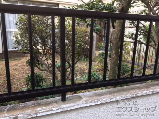 東京都北区ののフェンス・柵 ミエッタフェンス 防犯たて格子タイプ　自由柱施工 施工例