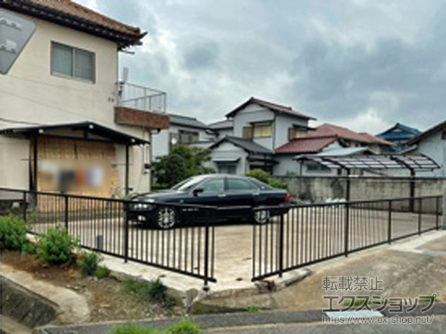 千葉県船橋市ののフェンス・柵 ミエッタフェンス 防犯たて格子タイプ 自由柱施工 施工例