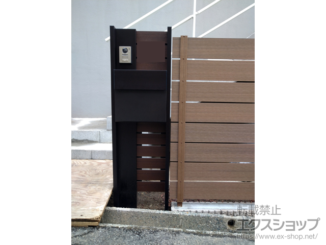 神奈川県横浜市のの機能門柱・ポスト ルシアスポストユニット BW03型 施工例