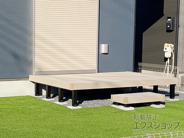 茨城県稲敷郡阿見町ののウッドデッキ リウッドデッキ 200 施工例