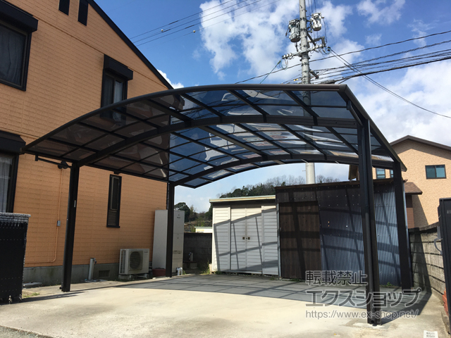 広島県福山市ののカーポート プレシオスポート ワイド 積雪〜20cm対応 施工例