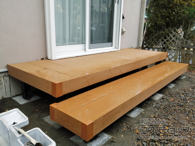 千葉県大網白里市ののウッドデッキ リウッドデッキ 200 施工例