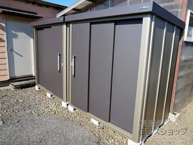 埼玉県熊谷市のの物置・屋外倉庫 【2台分】エスケーエイト SK8-70 一般型 1800×1200×1940 SK8-70-GK　×2 施工例