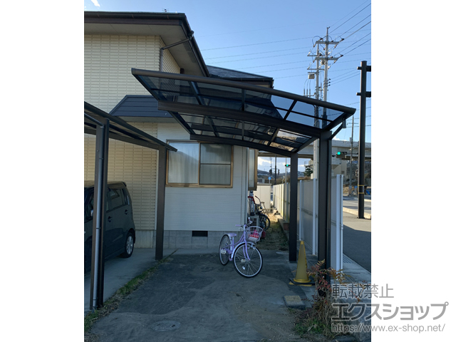 岡山県岡山市ののカーポート プレシオスポート 積雪〜20cm対応 施工例