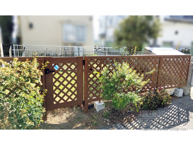 千葉県柏市ののフェンス・柵 スタンダードフェンス2型　自由柱施工 施工例
