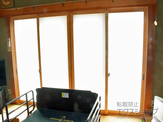 千葉県船橋市のの二重窓（内窓）、玄関ドア インプラス 引違い窓 4枚建 施工例