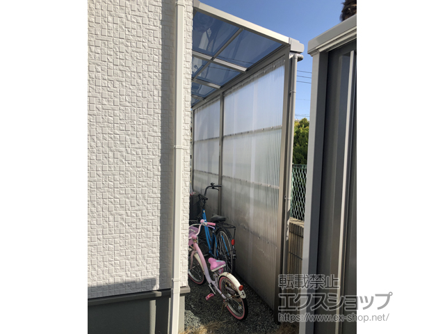 群馬県高崎市ののストックヤード スピーネストックヤードF型 波板タイプ スクリーン仕様 積雪〜20cm対応 施工例