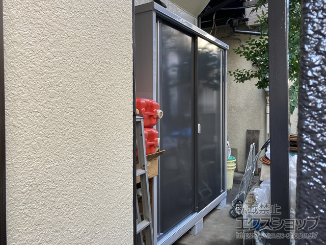 東京都江東区のの物置・屋外倉庫 シンプリー 一般型 1740×615×1903 MJX-176E-PG 施工例