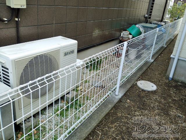 神奈川県中郡大磯町ののフェンス・柵 イーネットフェンス 3F型　自由柱施工 施工例