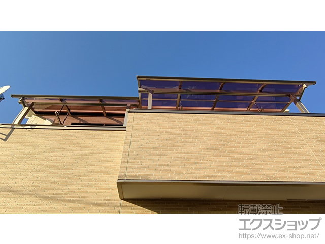 千葉県柏市ののバルコニー・ベランダ屋根 ソラリア R型 屋根タイプ 単体 積雪〜20cm対応 施工例