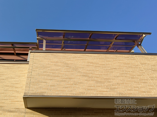千葉県柏市ののバルコニー・ベランダ屋根 ソラリア R型 屋根タイプ 単体 積雪〜20cm対応 施工例