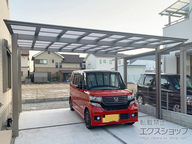 奈良県葛城市ののカーポート ソリッドポート ワイド 積雪〜20cm対応 施工例