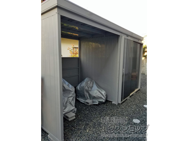 京都府京都市のの物置・屋外倉庫 ネクスタウィズ 一般型 4420×1790×2375 右扉タイプ（NXN-40HK・40H） NXN-40HK・40H-PG 施工例