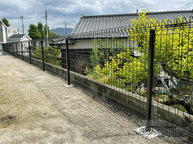 福岡県福岡市ののフェンス・柵 メッシュフェンス G10-R 自由柱施工 施工例