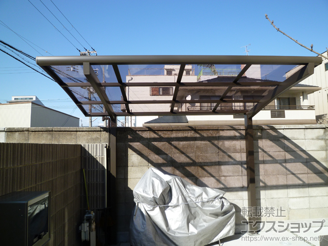 大阪府大阪市ののサイクルポート・駐輪場 ネスカRミニ (ラウンドスタイル) 積雪〜20cm対応 施工例