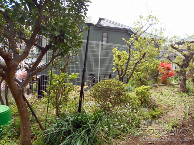 東京都町田市ののフェンス・柵 イーネットフェンスA1F型 高尺タイプ 自由柱施工 施工例