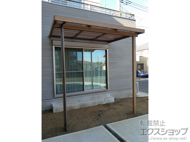 東京都府中市ののテラス屋根 シュエット テラスタイプ 単体 積雪〜20cm対応 施工例