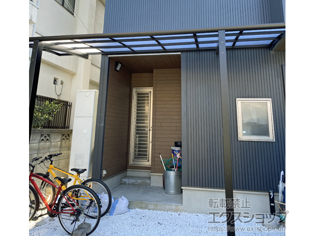 埼玉県熊谷市ののサイクルポート・駐輪場 ネスカRミニ (ラウンドスタイル) 積雪〜20cm対応 施工例