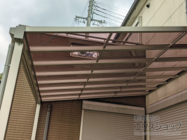 大阪府和泉市ののテラス屋根 ソラリア F型 テラスタイプ 単体 積雪〜20cm対応 施工例