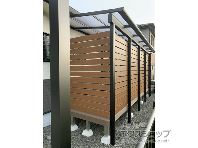 鹿児島県姶良市ののテラス屋根 ソラリア F型 テラスタイプ 単体 積雪〜20cm対応 施工例