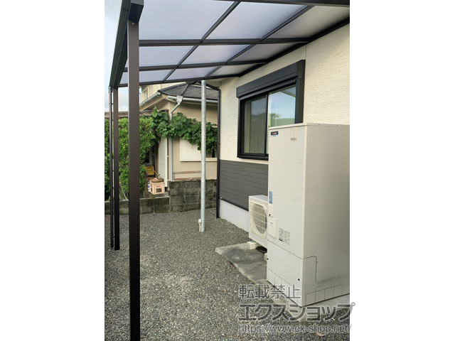 鹿児島県姶良市ののテラス屋根 ソラリア F型 テラスタイプ 単体 積雪〜20cm対応 施工例